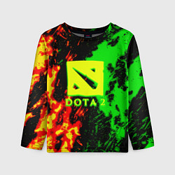 Лонгслив детский Dota 2 кислотные краски, цвет: 3D-принт