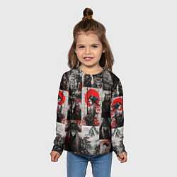 Лонгслив детский Japanese samurai art, цвет: 3D-принт — фото 2