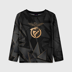 Лонгслив детский Benfica golden poly, цвет: 3D-принт