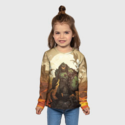 Лонгслив детский Doom dark ages doom guy, цвет: 3D-принт — фото 2