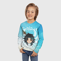 Лонгслив детский Genshin Impact - персонаж Сяо, цвет: 3D-принт — фото 2