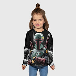 Лонгслив детский Боба Фетт звездные войны, цвет: 3D-принт — фото 2