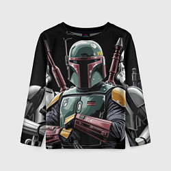 Лонгслив детский Боба Фетт звездные войны, цвет: 3D-принт