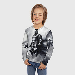 Лонгслив детский Спартанский воин среди львов, цвет: 3D-принт — фото 2
