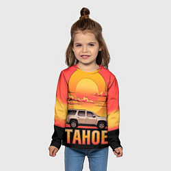 Лонгслив детский Tahoe на закате джип, цвет: 3D-принт — фото 2