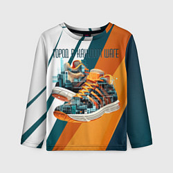Лонгслив детский Sneakers, цвет: 3D-принт