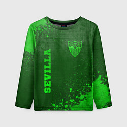 Детский лонгслив Sevilla - green gradient вертикально