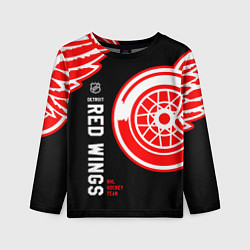 Лонгслив детский Detroit Red Wings team, цвет: 3D-принт