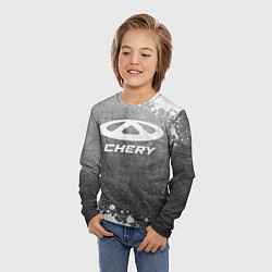 Лонгслив детский Chery - grey gradient, цвет: 3D-принт — фото 2