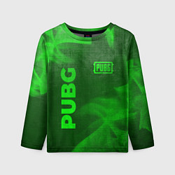 Детский лонгслив PUBG - green gradient вертикально