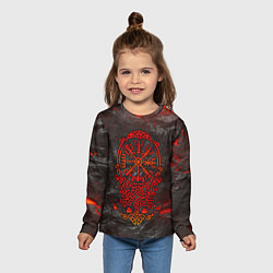 Лонгслив детский Компас воина в кельтском орнаменте, цвет: 3D-принт — фото 2