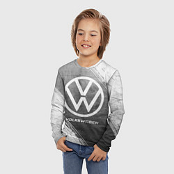 Лонгслив детский Volkswagen - grey gradient, цвет: 3D-принт — фото 2