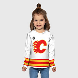 Лонгслив детский Calgary Flames - white, цвет: 3D-принт — фото 2