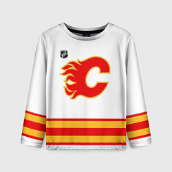 Лонгслив детский Calgary Flames - white, цвет: 3D-принт