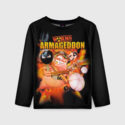 Лонгслив детский Worms - armageddon, цвет: 3D-принт