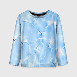 Лонгслив детский Прозрачная голубая вода, цвет: 3D-принт
