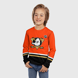 Лонгслив детский Анахайм Дакс хоккей, цвет: 3D-принт — фото 2