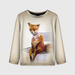 Лонгслив детский Уставший лис мем, цвет: 3D-принт