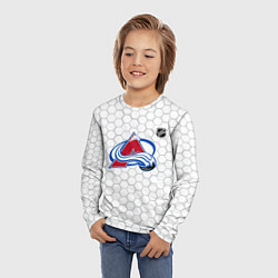 Лонгслив детский Колорадо Эвеланш - белые соты, цвет: 3D-принт — фото 2