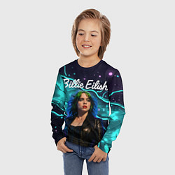Лонгслив детский Певица Билли Айлиш, цвет: 3D-принт — фото 2
