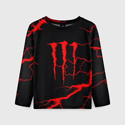 Лонгслив детский Monster energy storm red, цвет: 3D-принт