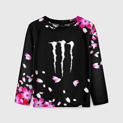 Лонгслив детский Monster energy sakura, цвет: 3D-принт