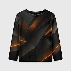 Лонгслив детский Черная текстура с углами, цвет: 3D-принт