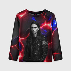 Лонгслив детский Bones в косухе, цвет: 3D-принт