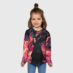 Лонгслив детский Bones в мантии со звездами, цвет: 3D-принт — фото 2