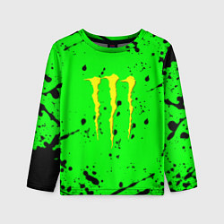 Лонгслив детский Monster energy кислотные брызги, цвет: 3D-принт