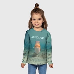 Лонгслив детский Рыба - Александр, цвет: 3D-принт — фото 2