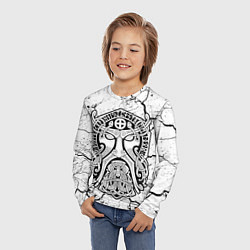 Лонгслив детский Суровый бог древних воинов, цвет: 3D-принт — фото 2