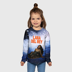 Лонгслив детский Lana Del Rey лежит, цвет: 3D-принт — фото 2