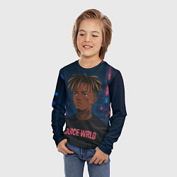 Лонгслив детский Juice WRLD - Неоновый аниме арт, цвет: 3D-принт — фото 2