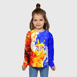Лонгслив детский Doom битва огня, цвет: 3D-принт — фото 2