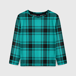 Детский лонгслив Checkered blue