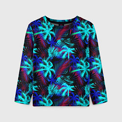 Детский лонгслив Palm blue light blue