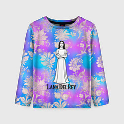 Лонгслив детский Lana Del Rey нарисованная черными линиями, цвет: 3D-принт