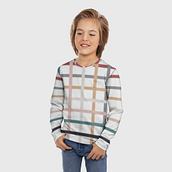 Лонгслив детский Плетенка пастельная, цвет: 3D-принт — фото 2