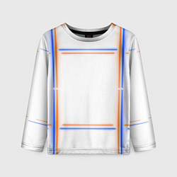 Детский лонгслив Neon white orange blue