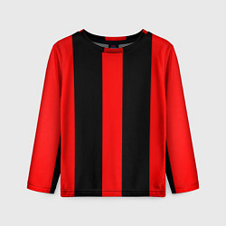 Детский лонгслив Color black red lines