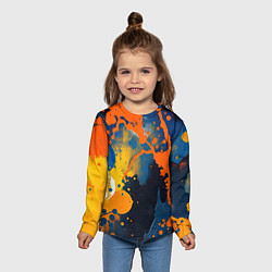 Лонгслив детский Краска на стене, цвет: 3D-принт — фото 2