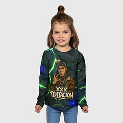 Лонгслив детский XXXTentacion anime style, цвет: 3D-принт — фото 2