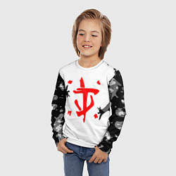 Лонгслив детский Doom лого камуфляж текстура, цвет: 3D-принт — фото 2