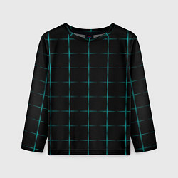Детский лонгслив Color black blue crosses