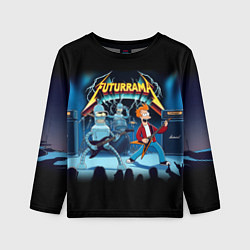 Лонгслив детский Rock group Futurama - ai art fantasy, цвет: 3D-принт