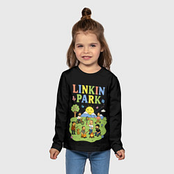 Лонгслив детский Linkin Park, мультяшный стиль, цвет: 3D-принт — фото 2