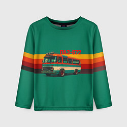 Лонгслив детский Ретро автобус ПАЗ-672, цвет: 3D-принт