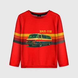 Детский лонгслив Ретро автобус ЗИЛ-118 поп-арт