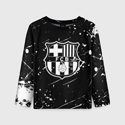 Лонгслив детский Barcelona краски белые, цвет: 3D-принт